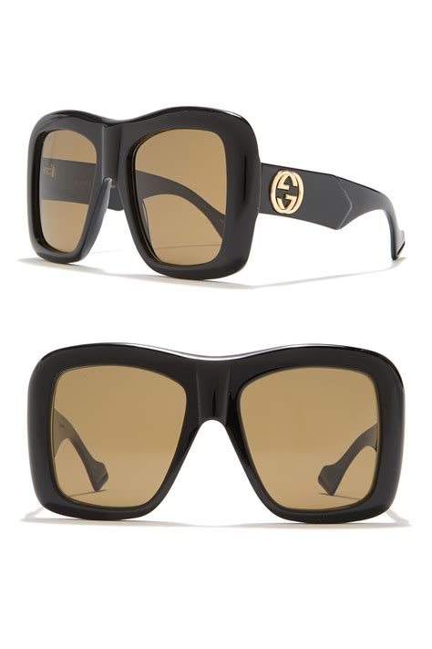 gucci oversize round square plastic sunglasses|Gucci unisex fashion 54mm sunglasses.